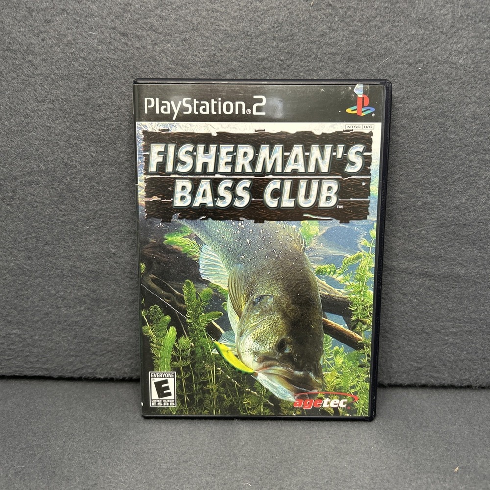 Fisherman's‎ Bass Club PS2 Game Complete Disc Manual Playstation 2 Fishing